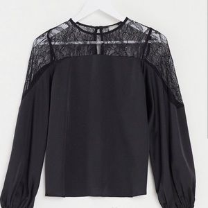 NWT ASOS Long Sleeve Blouse w/ Lace